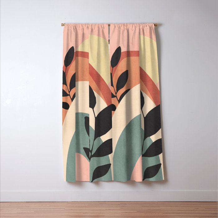 Abstract Art Rainbow 6 Window Curtain Gallery Image 3