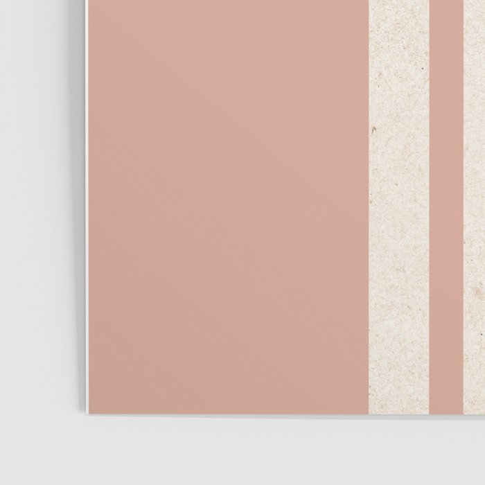 Mid Century Modern Dust Pink Sun and Rainbow Poster Gallery Image 3
