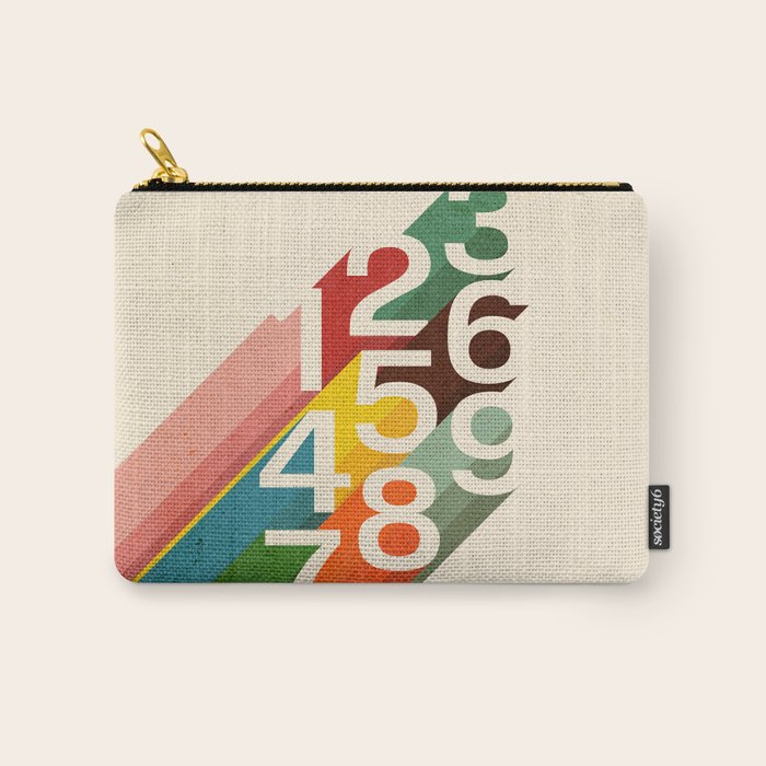 Retro Numbers Carry All Pouch Gallery Image 1