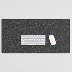 Colorful Night Sky on Black Desk Mat Gallery Image 1