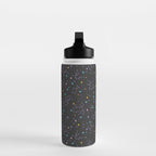 Colorful Night Sky on Black Water Bottle Gallery Image 3