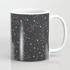 Colorful Night Sky on Black Coffee Mug Gallery Image 1