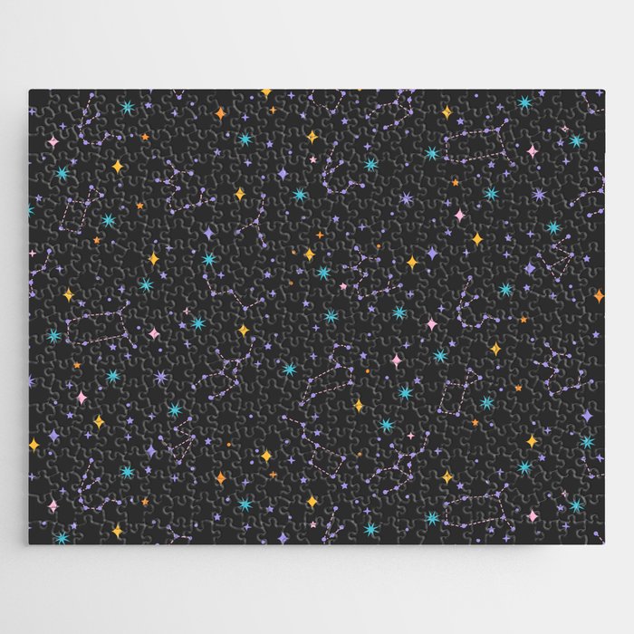 Colorful Night Sky on Black Jigsaw Puzzle Gallery Image 1
