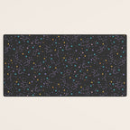 Colorful Night Sky on Black Desk Mat Gallery Image 3