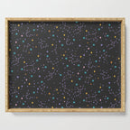 Colorful Night Sky on Black Serving Tray Gallery Image 1