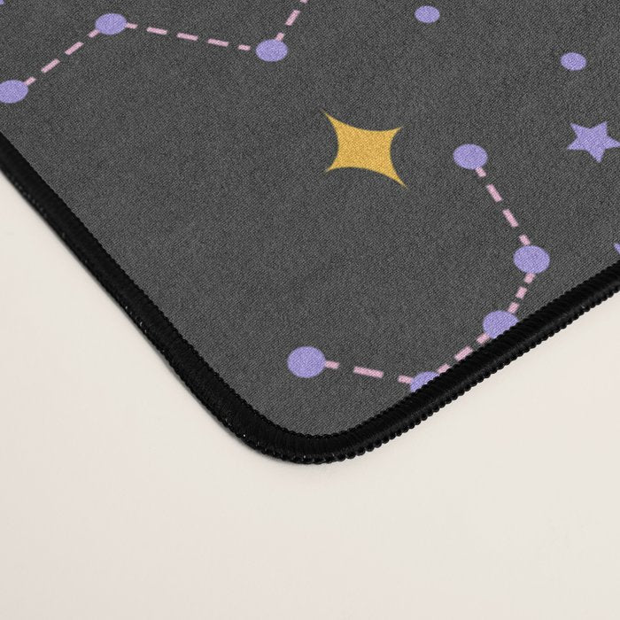Colorful Night Sky on Black Desk Mat Gallery Image 4
