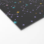 Colorful Night Sky on Black Welcome Mat Gallery Image 2