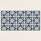 Talavera Mexican Tile IN BLU Desk Mat Gallery Image 3