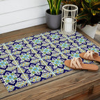 Talavera Mexican Tile IN BLU Outdoor Rug Gallery Image 2