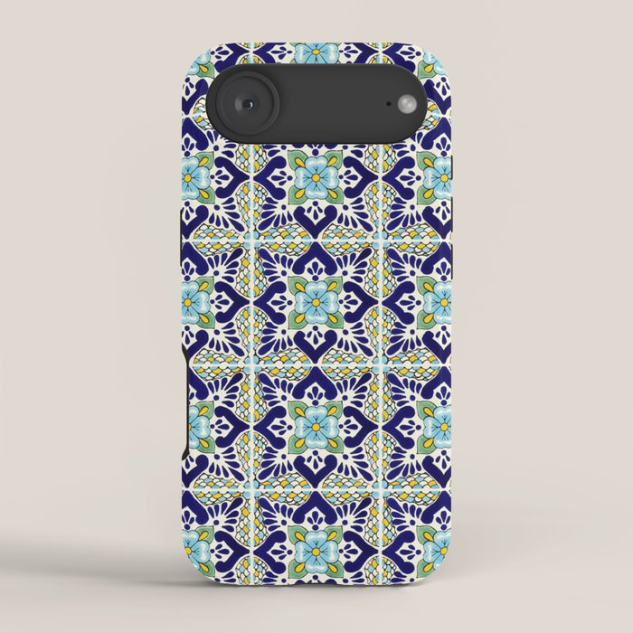 Talavera Mexican Tile IN BLU iPhone Case Gallery Image 2