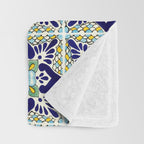 Talavera Mexican Tile IN BLU Throw Blanket Gallery Image 3