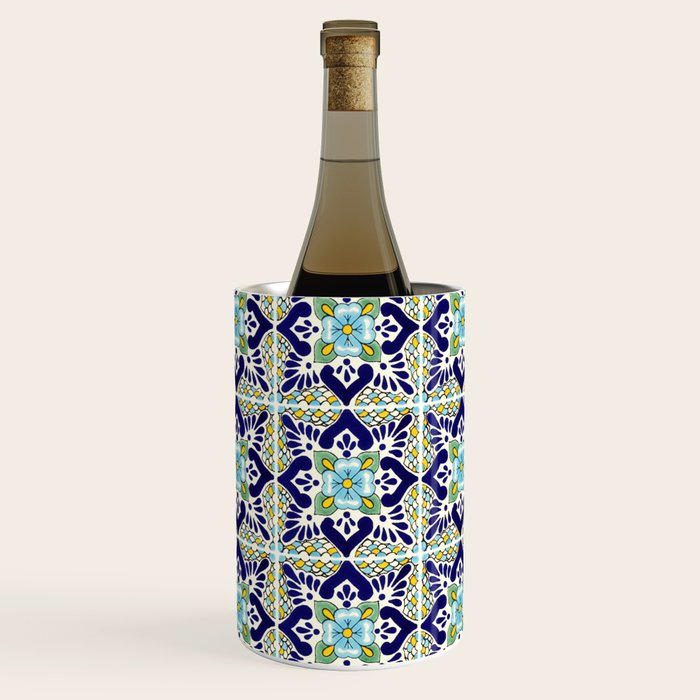 Talavera Mexican Tile IN BLU Wine Chiller Gallery Image 1