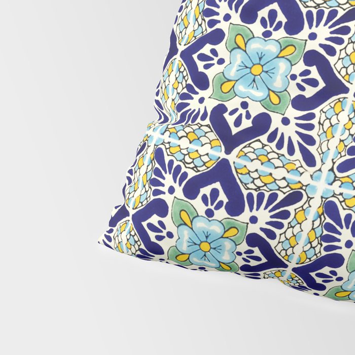 Talavera Mexican Tile IN BLU Pillow Sham Gallery Image 4