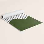 lines and wave (green) Yoga Mat Gallery Image 2