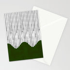 lines and wave (green) Stationery Card Gallery Image 2