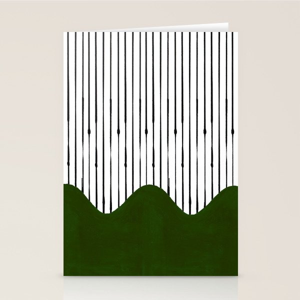 lines and wave (green) Stationery Card Gallery Image 1