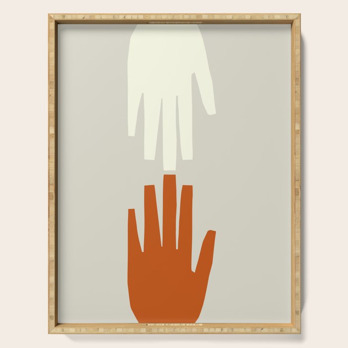 HOLDING HANDS Serving Tray Gallery Image 1