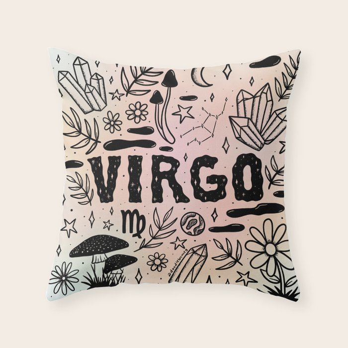 Celestial Virgo Throw Pillow Gallery Image 1