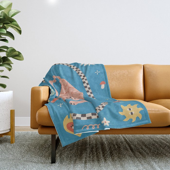 Trippy tigers Throw Blanket Gallery Image 1