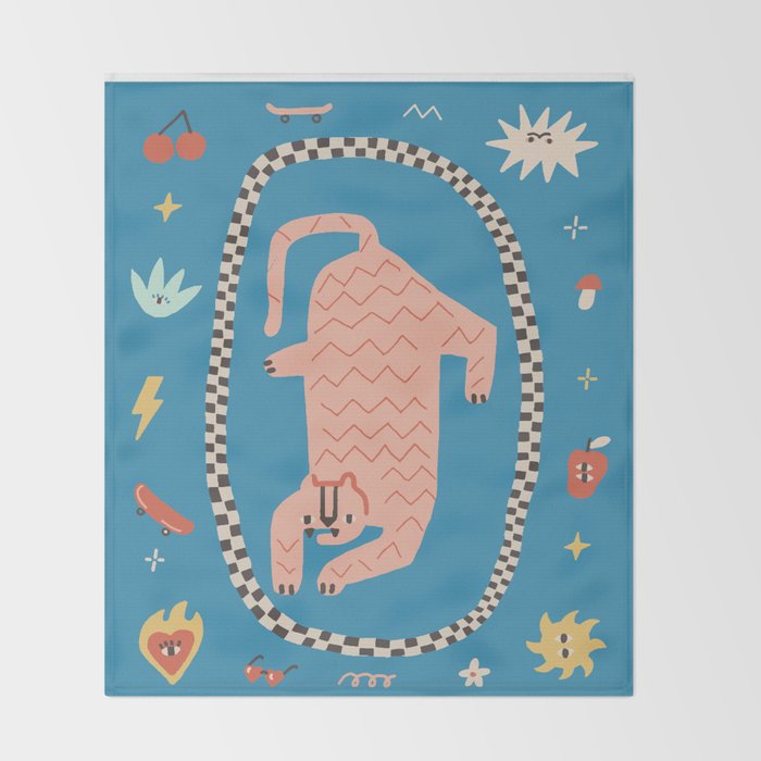 Trippy tigers Throw Blanket Gallery Image 2