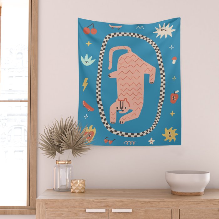 Trippy tigers Wall Tapestry Gallery Image 2