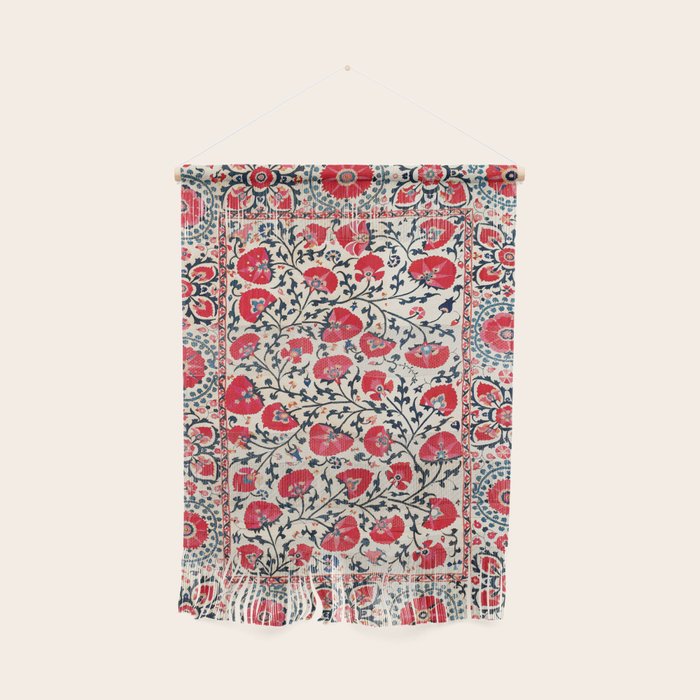 Shakhrisyabz Suzani Uzbekistan Embroidery Print Wall Hanging Gallery Image 1