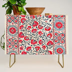 Shakhrisyabz Suzani Uzbekistan Embroidery Print Credenza Gallery Image 1