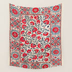 Shakhrisyabz Suzani Uzbekistan Embroidery Print Wall Tapestry Gallery Image 4