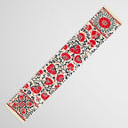 Shakhrisyabz Suzani Uzbekistan Embroidery Print Table Runner Gallery Image 3