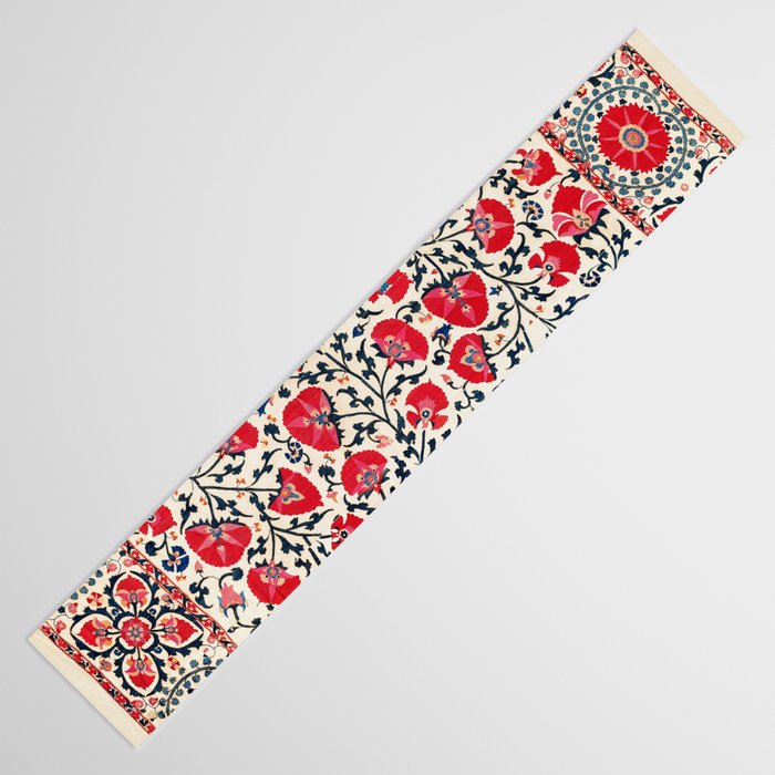 Shakhrisyabz Suzani Uzbekistan Embroidery Print Table Runner Gallery Image 3