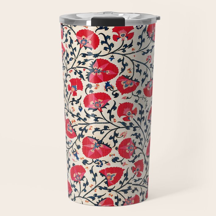 Shakhrisyabz Suzani Uzbekistan Embroidery Print Travel Mug Gallery Image 1