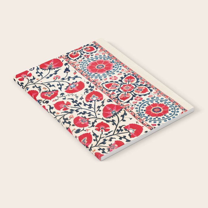 Shakhrisyabz Suzani Uzbekistan Embroidery Print Notebook Gallery Image 1