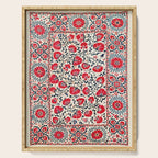 Shakhrisyabz Suzani Uzbekistan Embroidery Print Serving Tray Gallery Image 1