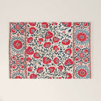 Shakhrisyabz Suzani Uzbekistan Embroidery Print Welcome Mat Gallery Image 1