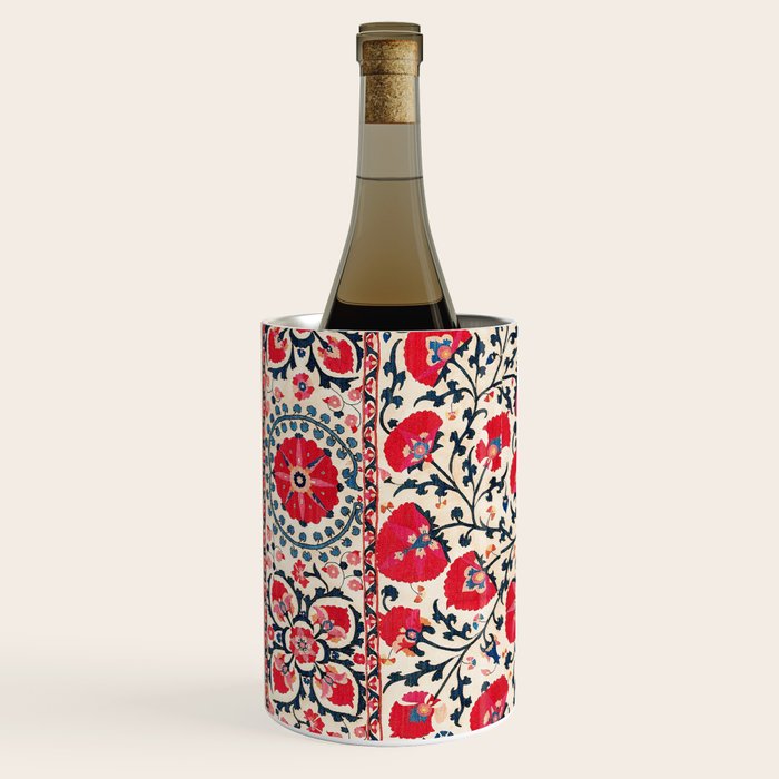Shakhrisyabz Suzani Uzbekistan Embroidery Print Wine Chiller Gallery Image 2