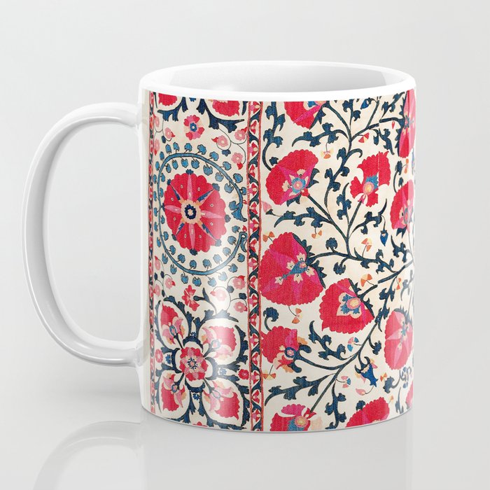 Shakhrisyabz Suzani Uzbekistan Embroidery Print Coffee Mug Gallery Image 3