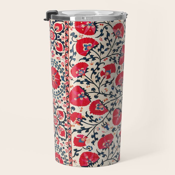 Shakhrisyabz Suzani Uzbekistan Embroidery Print Travel Mug Gallery Image 3