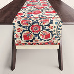 Shakhrisyabz Suzani Uzbekistan Embroidery Print Table Runner Gallery Image 1