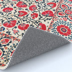 Shakhrisyabz Suzani Uzbekistan Embroidery Print Rug Gallery Image 4