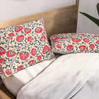 Shakhrisyabz Suzani Uzbekistan Embroidery Print Pillow Sham Gallery Image 2