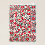 Shakhrisyabz Suzani Uzbekistan Embroidery Print Stationery Card Gallery Image 2
