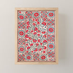 Shakhrisyabz Suzani Uzbekistan Embroidery Print Mini Art Print Gallery Image 1