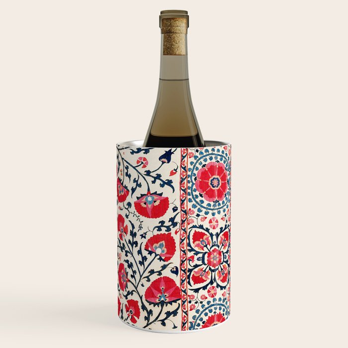 Shakhrisyabz Suzani Uzbekistan Embroidery Print Wine Chiller Gallery Image 3