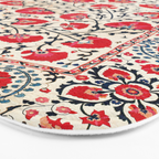 Shakhrisyabz Suzani Uzbekistan Embroidery Print Bath Mat Gallery Image 3