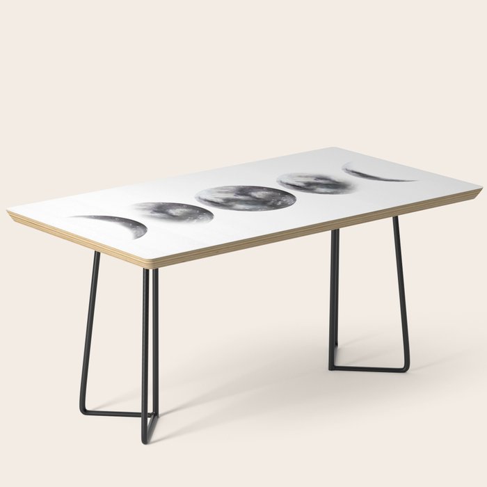 Moon phases watercolor painting Coffee Table Gallery Image 1