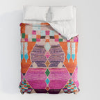 Traditional Oriental Moroccan Berber Rug Design Comforter Gallery Image 6