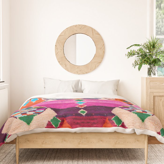 Traditional Oriental Moroccan Berber Rug Design Duvet Cover Gallery Image 3