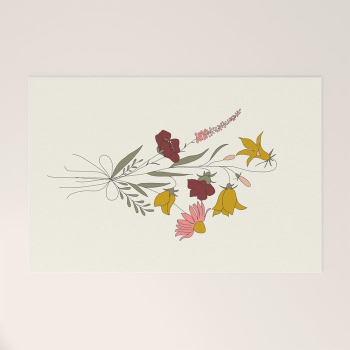 Wildflowers Bouquet Welcome Mat Gallery Image 1