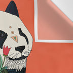 panda orange Wall Tapestry Gallery Image 3