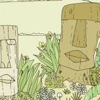 tiki gods send waves and peace swamis // retro surf art by surfy birdy Coffee Mug Gallery Image 2